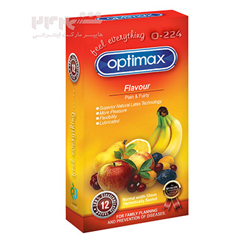 O224-- کاندوم اپتیمکس 12 عددی میوه ای طعم دار