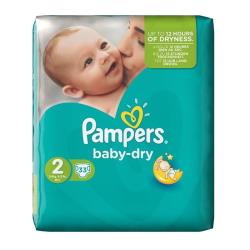 پوشک پمپرز مدل Baby Dry سایز 2 بسته 33 عددی